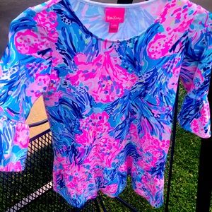 Lilly Pulitzer Girls Sorrento Dress,Large, Purple